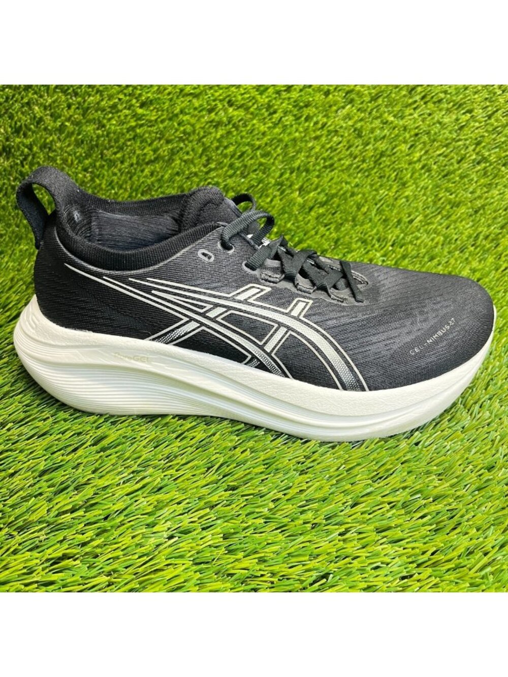 Asics Gel-Nimbus 27 Mens Size 7.5 Black White Athletic‎ Running Shoes Sneakers